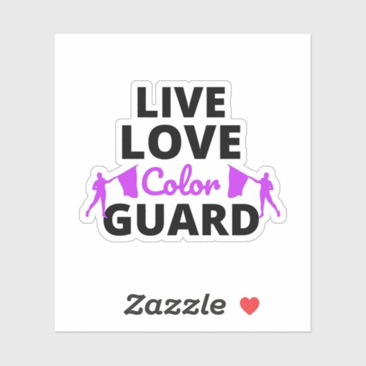 Kleur Guard Dans en vlag Levendige prestaties Sticker (Vel)