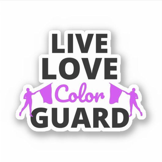 Kleur Guard Dans en vlag Levendige prestaties Sticker (Voorkant)