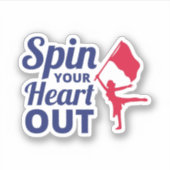 Kleur Guard Dans en vlag Levendige prestaties Sticker (Voorkant)