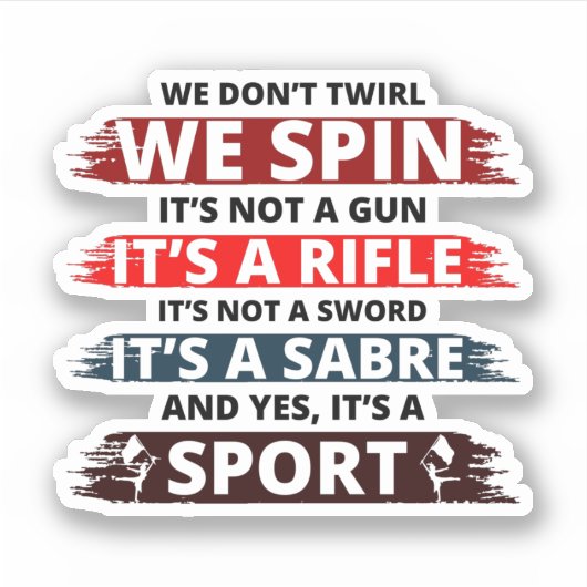 Kleur Guard Dans en vlag Levendige prestaties Sticker (Voorkant)