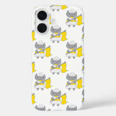 Kleur Guard Grijs Kat Geel en Wit Case-Mate iPhone Case (Achterkant)
