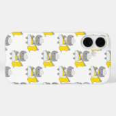 Kleur Guard Grijs Kat Geel en Wit Case-Mate iPhone Case (Achterkant (horizontaal))