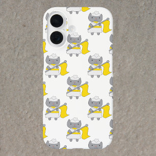 Kleur Guard Grijs Kat Geel en Wit iPhone 16 Hoesje