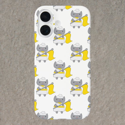 Kleur Guard Grijs Kat Geel en Wit Case-Mate iPhone Case