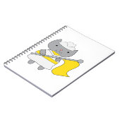 Kleur Guard Grijs Kat Geel Wit Notitieboek (Linkerzijde)