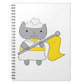 Kleur Guard Grijs Kat Geel Wit Notitieboek (Voorkant)
