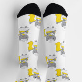 Kleur Guard Kat Geel Wit Patroon Sokken (Top)
