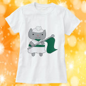 Kleur Guard Kat Groen Wit T-shirt