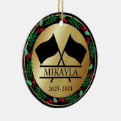 Kleur Guard Marching Band Kerst Ornament (Rechts)