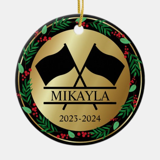 Kleur Guard Marching Band Kerst Ornament (Voorkant)