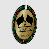 Kleur Guard Marching Band Kerst Ornament (voorkant)