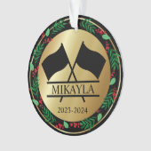 Kleur Guard Marching Band Kerst Ornament (voorkant)