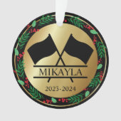 Kleur Guard Marching Band Kerst Ornament (voorkant)