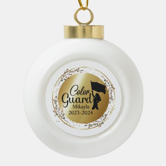 Kleur Guard Marching Band Kerst Ornament (Voorkant)