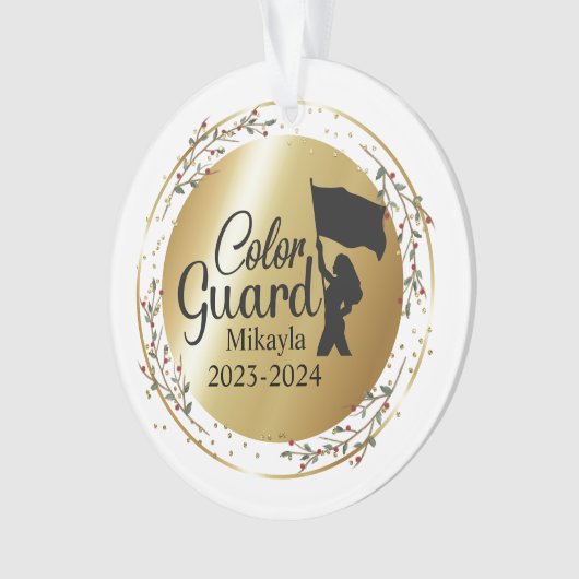 Kleur Guard Marching Band Kerst Ornament (voorkant)