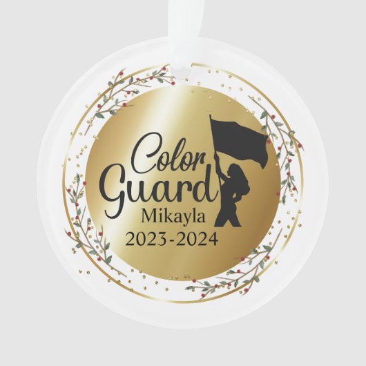 Kleur Guard Marching Band Kerst Ornament (voorkant)
