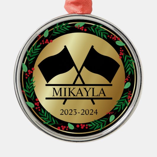 Kleur Guard Marching Band Kerst Ornament (Voorkant)