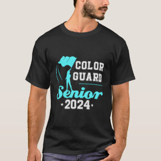 Kleur Guard Senior 2024 Vlaggen Afstuderen High Sc T-shirt