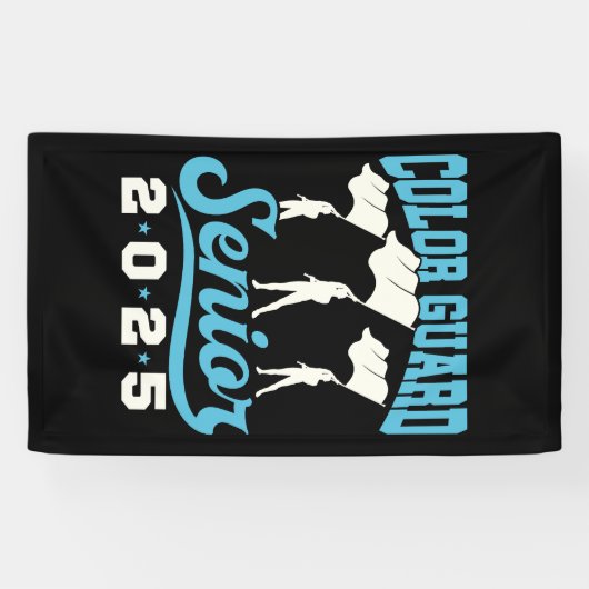 Kleur Guard Senior 2025 Klasse Vlaggen Afstuderen Spandoek (Horizontaal)