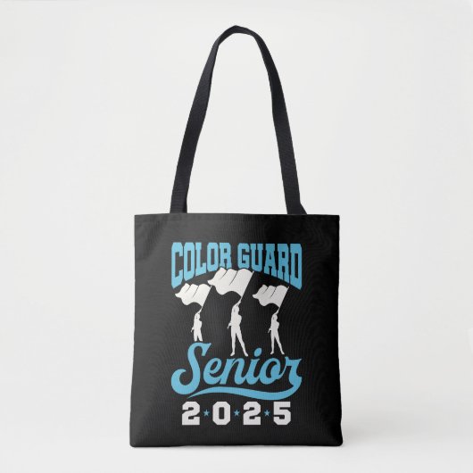 Kleur Guard Senior 2025 Klasse Vlaggen Afstuderen Tote Bag (Voorkant)