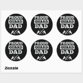 Kleur Guard Trots Guard Papa Ronde Sticker (Vel)