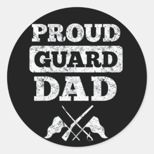 Kleur Guard Trots Guard Papa Ronde Sticker
