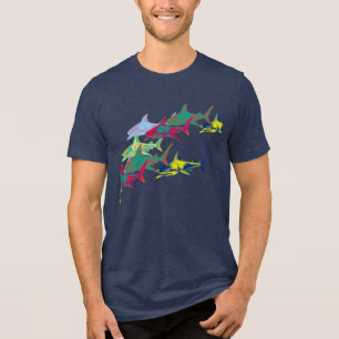 Kleur haaien Cool Tri-Blend Shirt
