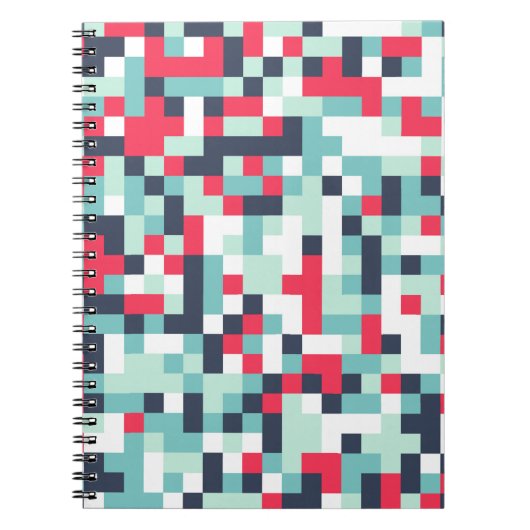 Kleur Halftone Achtergrond. Abstracte Multicolor T Notitieboek (Voorkant)