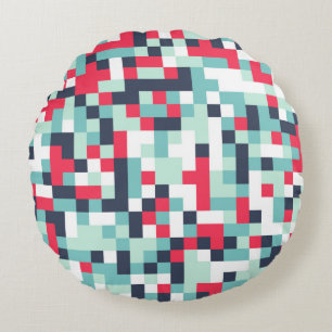 Kleur Halftone Achtergrond. Abstracte Multicolor T Rond Kussen