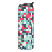 Kleur Halftone Achtergrond. Abstracte Multicolor T Thermosbeker (Gedraaid links)