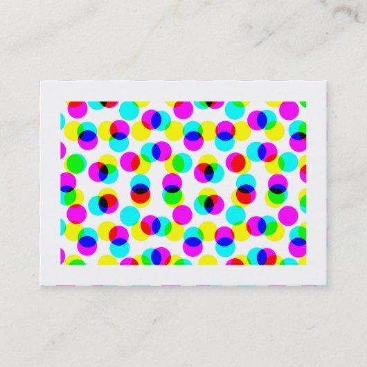 Kleur Halftone Patroon (geordend) Visitekaartje (Voorkant)