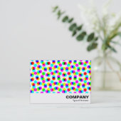 Kleur Halftone Patroon Visitekaartje (Staand voorkant)