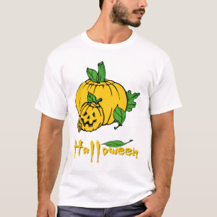 Kleur-halloween-pompoenen, enge Halloween-afbeeldi T-shirt
