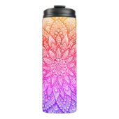Kleur Hand Getekend Mandala Ontwerp Thermosbeker (Voorkant)