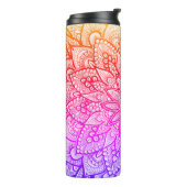 Kleur Hand Getekend Mandala Ontwerp Thermosbeker (Gedraaid links)