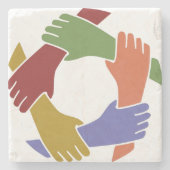 Kleur Hand's Stone Onderzetter (Voorkant)