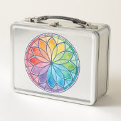 Kleur Harmonies Cirkel Motief Metallic Lunchbox (Voorkant)