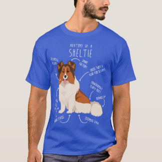 Kleur Headed White Sheltie Shetland Sheepdog Anato T-shirt
