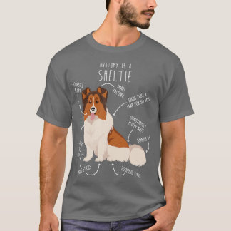 Kleur Headed White Sheltie Shetland Sheepdog Anato T-shirt