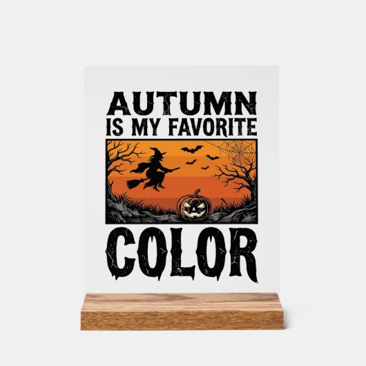 Kleur herfst favoriete Halloween pompoen Vector De Acryl Bord (Voorkant)