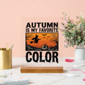Kleur herfst favoriete Halloween pompoen Vector De Acryl Bord (Huwelijk)