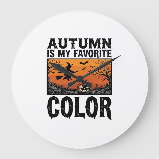 Kleur herfst favoriete Halloween pompoen Vector De Grote Klok (Voorkant)