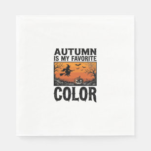 Kleur herfst favoriete Halloween pompoen Vector De Servet