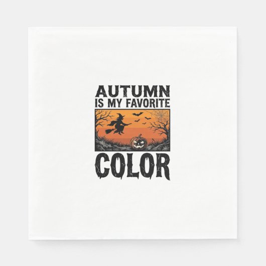 Kleur herfst favoriete Halloween pompoen Vector De Servet (Voorkant)