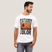 Kleur herfst favoriete Halloween pompoen Vector De T-shirt (Voorkant volledig)