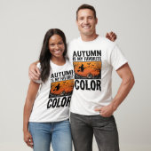 Kleur herfst favoriete Halloween pompoen Vector De T-shirt (Unisex)
