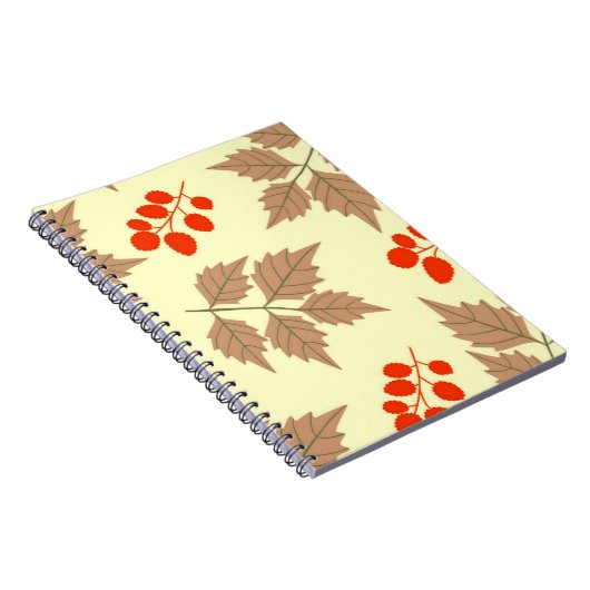 Kleur herfstbladeren patroon notitieboek (Rechterzijde)