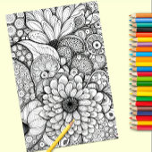 Kleur Het Abstract Daisy Floral Poster