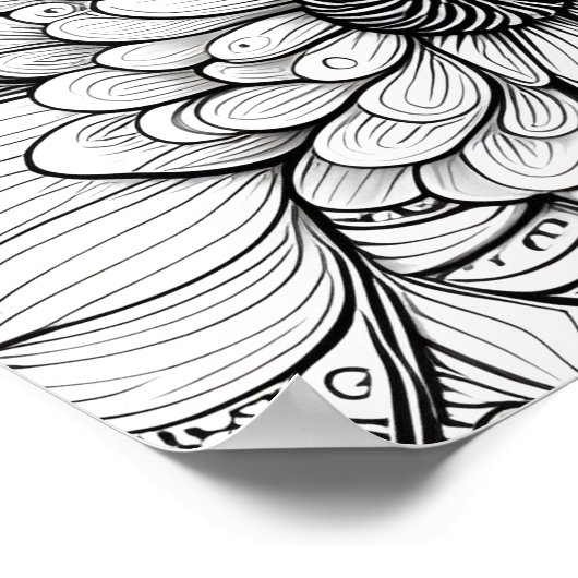 Kleur Het Abstract Daisy Floral Poster (Hoek)