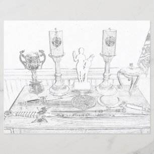 Kleur het Altar Wicca Kleurenpapier